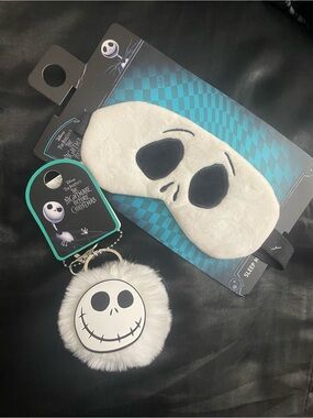Nightmare Before Christmas Sleep mask and Keychain Bundle